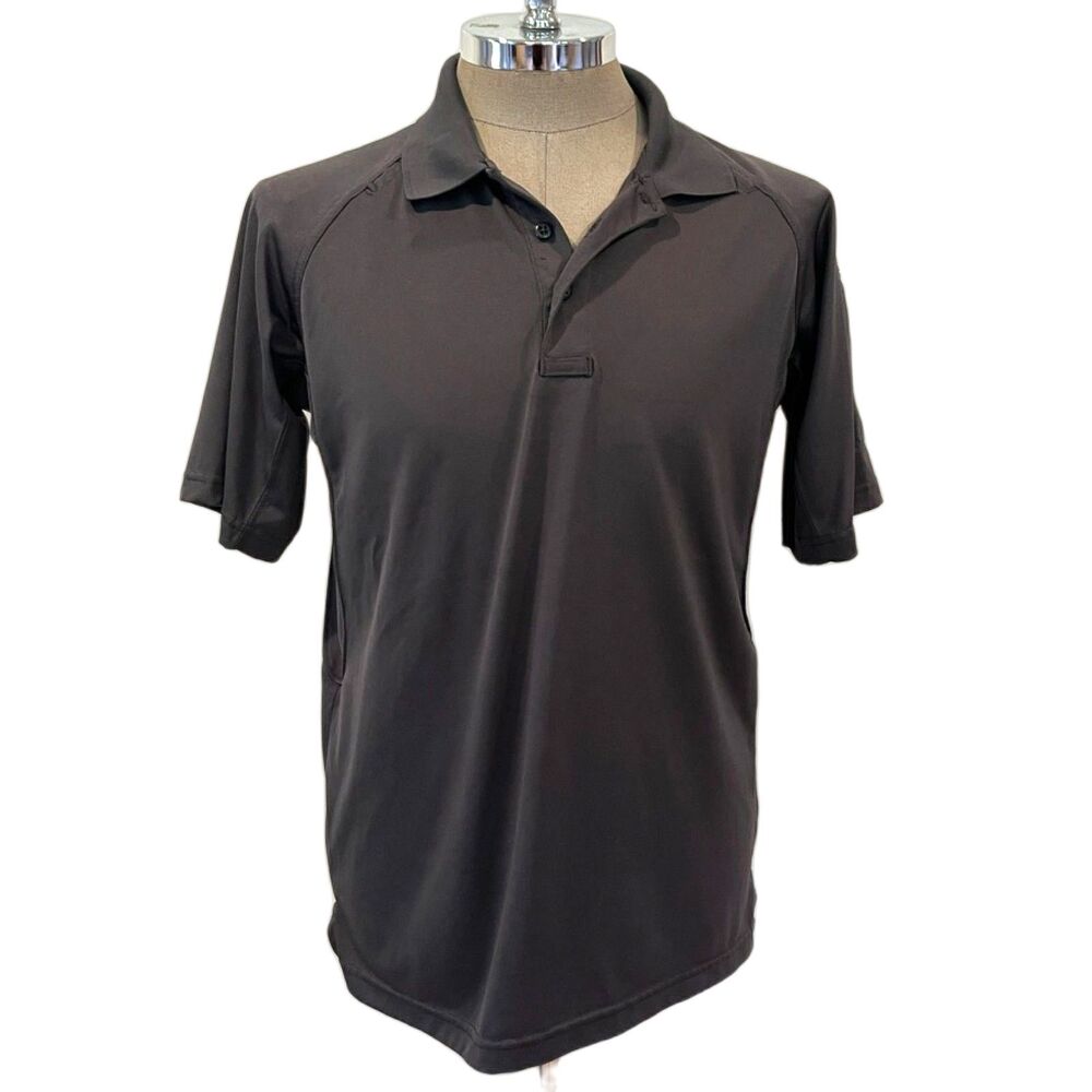 5.11 Tactical Helios Charcoal Grey Polo Shirt Medium Short Sleeves